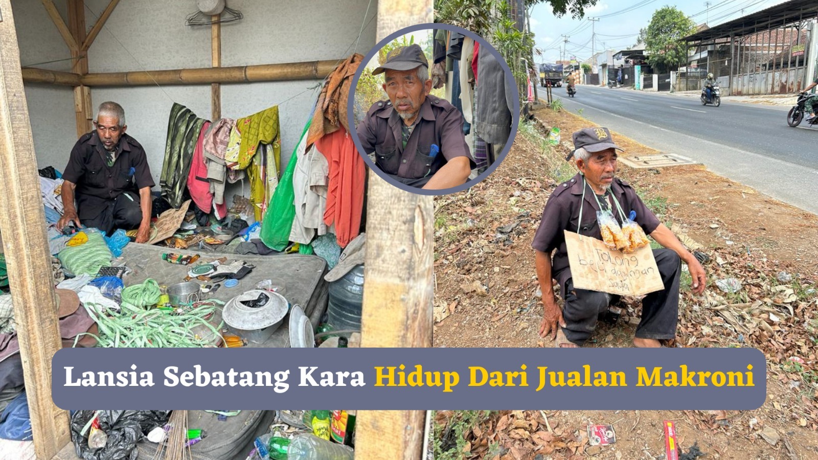 SharingHappiness Lansia Sebatang Kara Hidup Dari Jualan Makroni