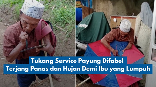 Difabel Terjang Panas dan Hujan Demi Ibu yang Lumpuh - 20985
