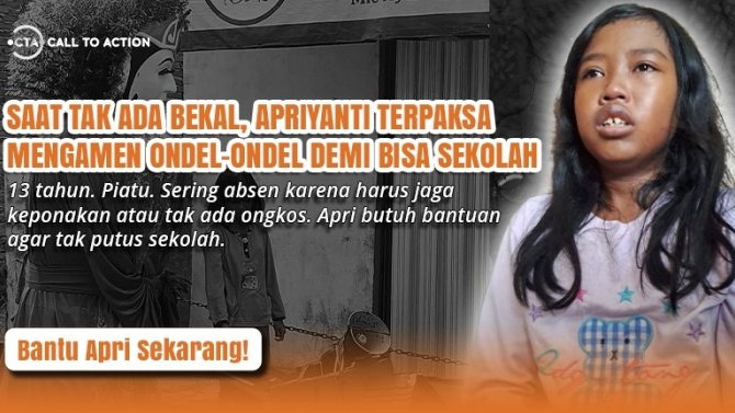 Terancam Putus Sekolah Apri Menjadi Ondel Ondel - 21224