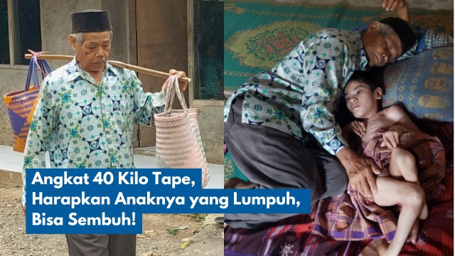 Angkat 40 Kilo Tape Harapkan Anaknya Lumpuh Sembuh - 18964