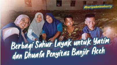 Paket Sahur Untuk 1000 Yatim dan Dhuafa di Aceh Tamian