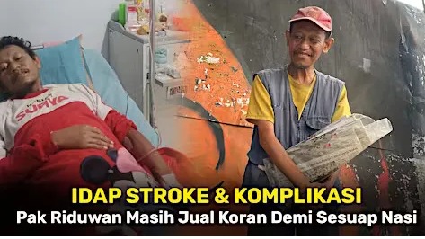 Setengah Tubuh Lumpuh Bapak Ini Masih Jual Koran - 22056