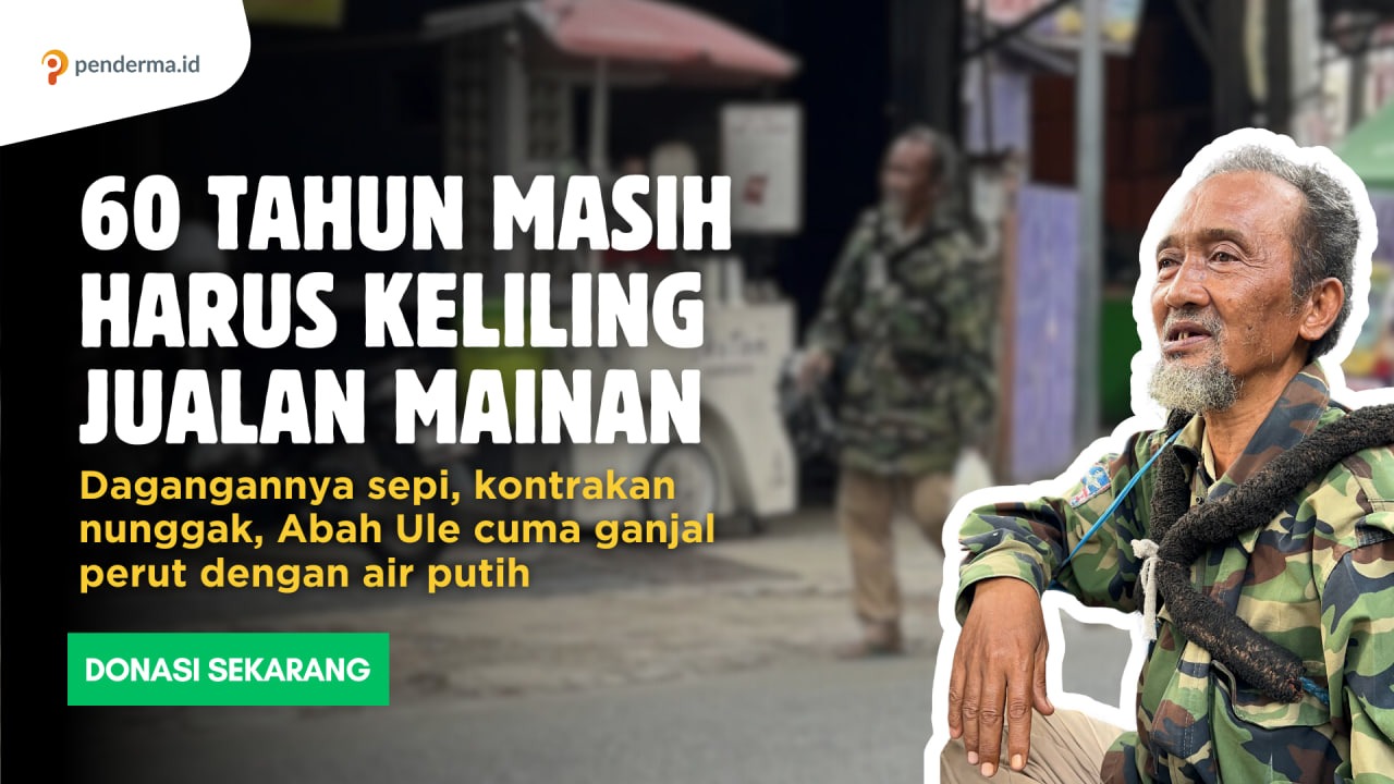 Dagangan Sepi! Abah Ule Ganjal Perut dengan Air - 20964