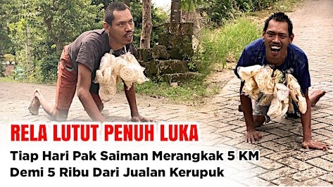 Bantu Difabel Merangkak Demi Bisa Makan dan Berdaya