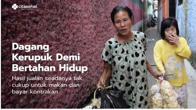 Bu Emin jual krupuk keliling demi anak yg down syndrome - 18137