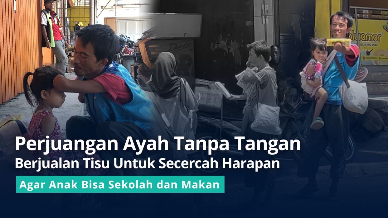 Tanpa Tangan Pak Enjah Bejuang Demi Masa Depan Anak - 22174