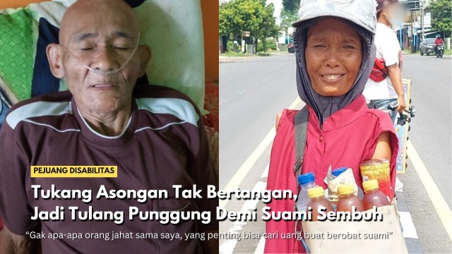 Tukang Asongan Tak Bertangan Demi Berobat Suami - 20205