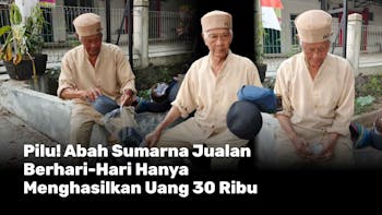Pilu Abah Sumarna Berjualan Peci Berjualan Kaki