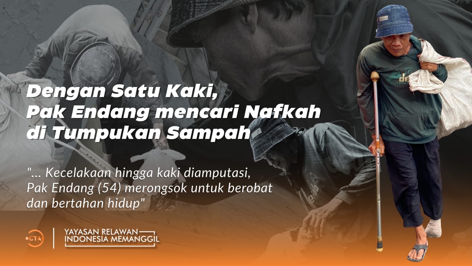 Bantu Pejuang Nafkah Mengais Rupiah dengan Satu Kaki - 19588