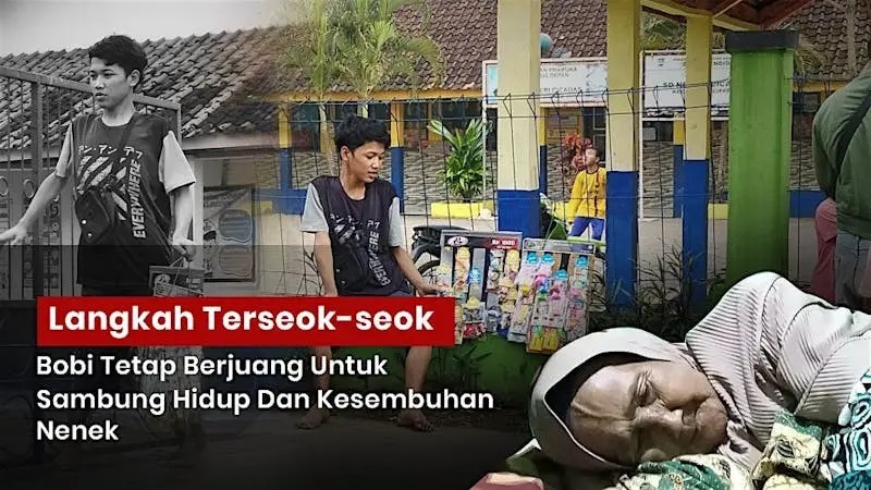 Langkah Terseok Seok Penjual Mainan Demi Obati Neneknya