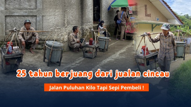 Kakek Renta Jalan Puluhan Kilo Demi Hidupi Keluarga - 23405