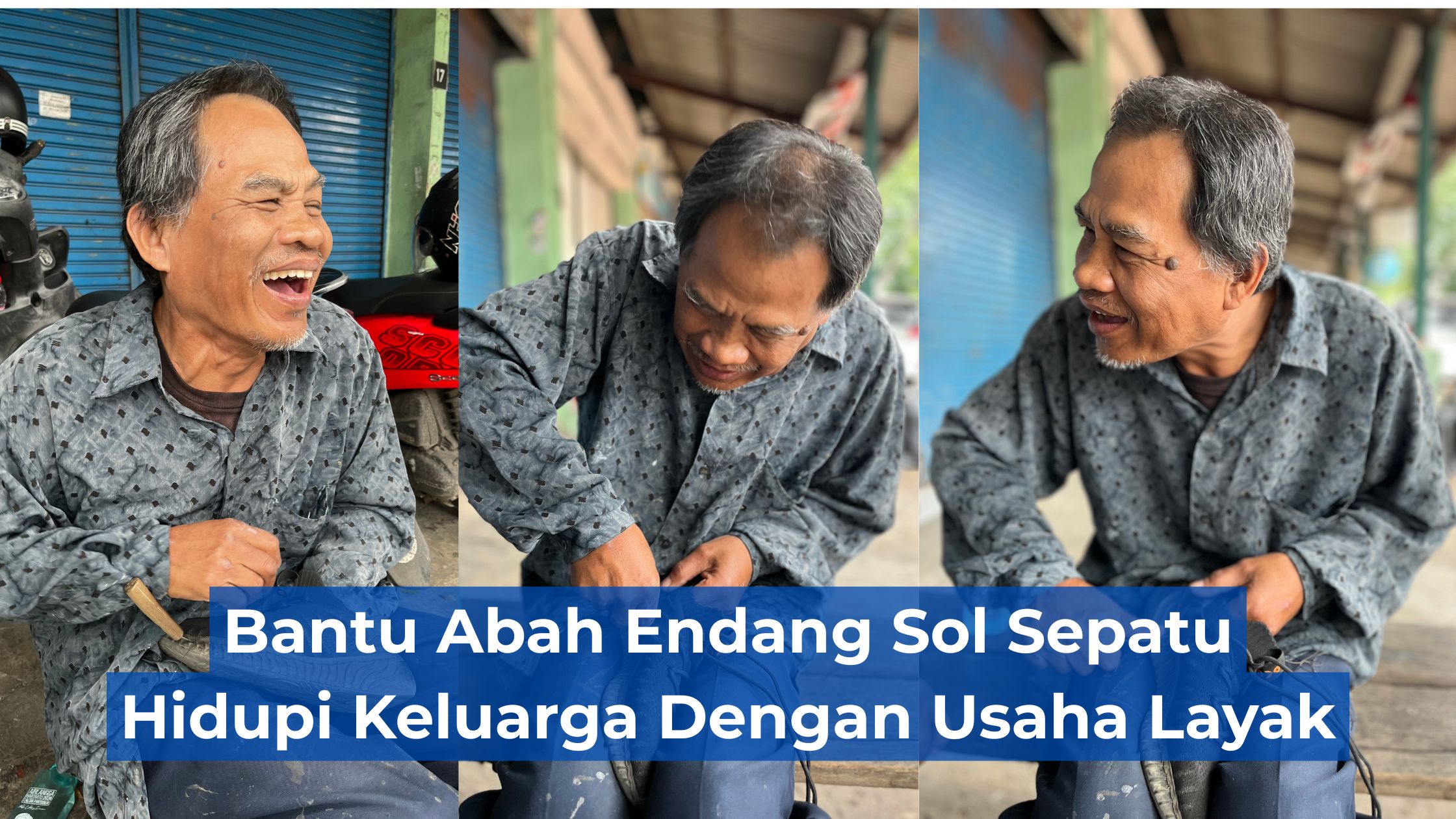 Bantu Lansia Tukang Sol Hidupi Keluarganya - 21645