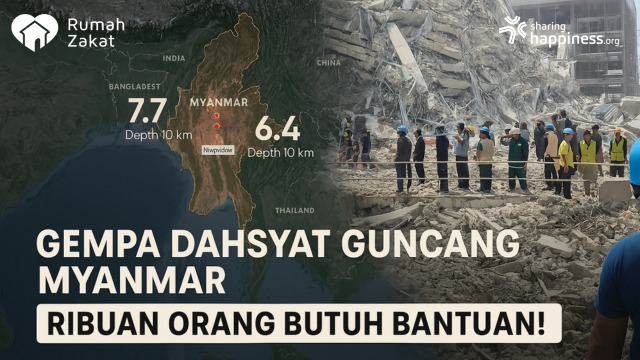 Gempa Dahsyat Guncang Myanmar-Kirim Bantuan Sekarang - 20124
