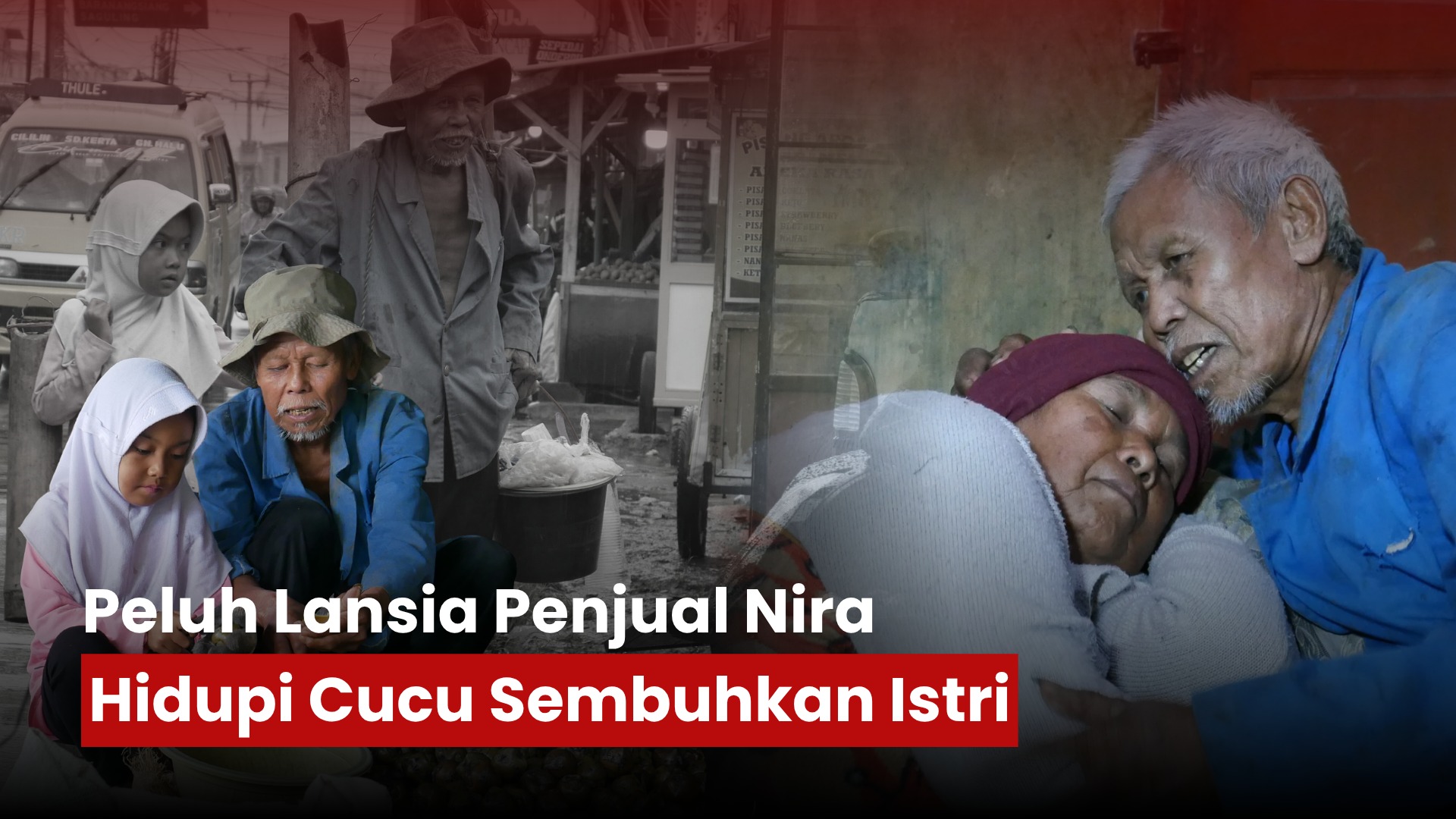 Peluh Lansia Penjual Nira Hidupi Cucu Sembuhkan Istri