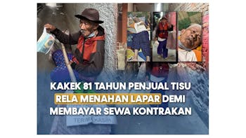 Perjuangan Lansia 81 tahun Penjual Tisu
