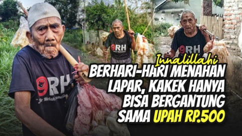 Sebatang Kara! Kakek 80 Tahun Ini Keliling Jual Kerupuk - 22257
