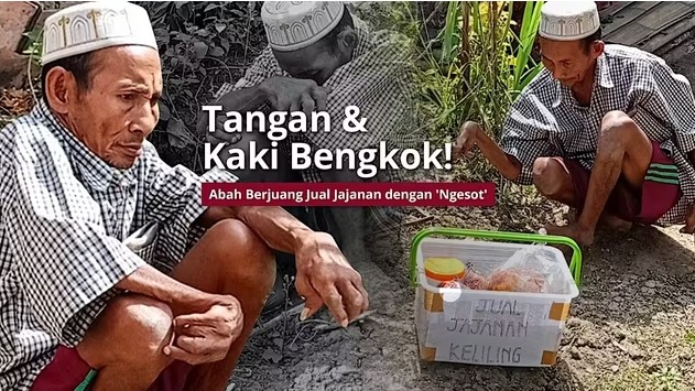Juang Abah Atam Seret Badan Tuk Nafkahi Keluarga - 19324