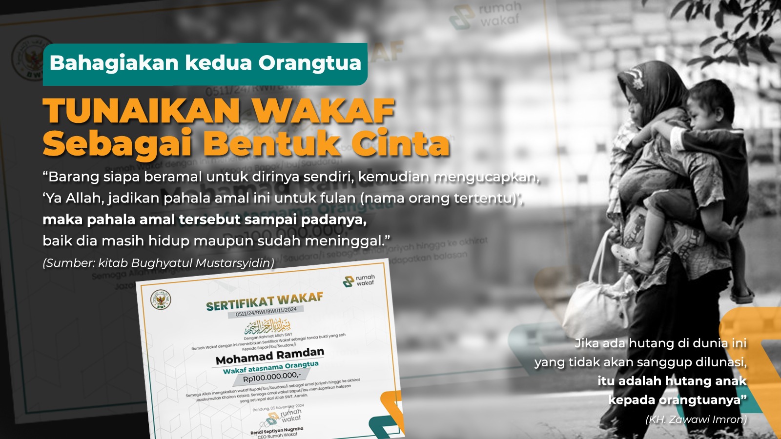 Wakaf atas Nama Orang Tua