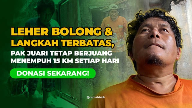 Perjuangan Difabel Pak Juari Tempuh 15 KM untuk Hidup - 20007