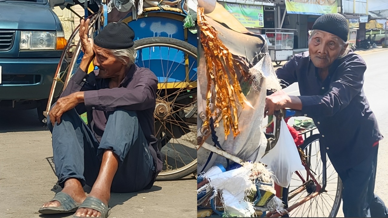 Pilu! 55th Jadi Tukang Becak! Bantu Abah Hidup Layak - 21007