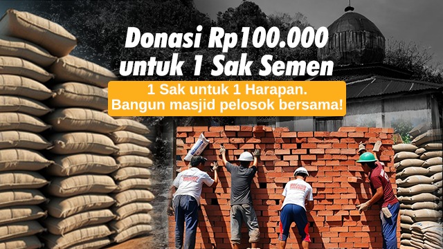 Sedekah 1 Sak Semen Bantu Masjid Pelosok - 17703