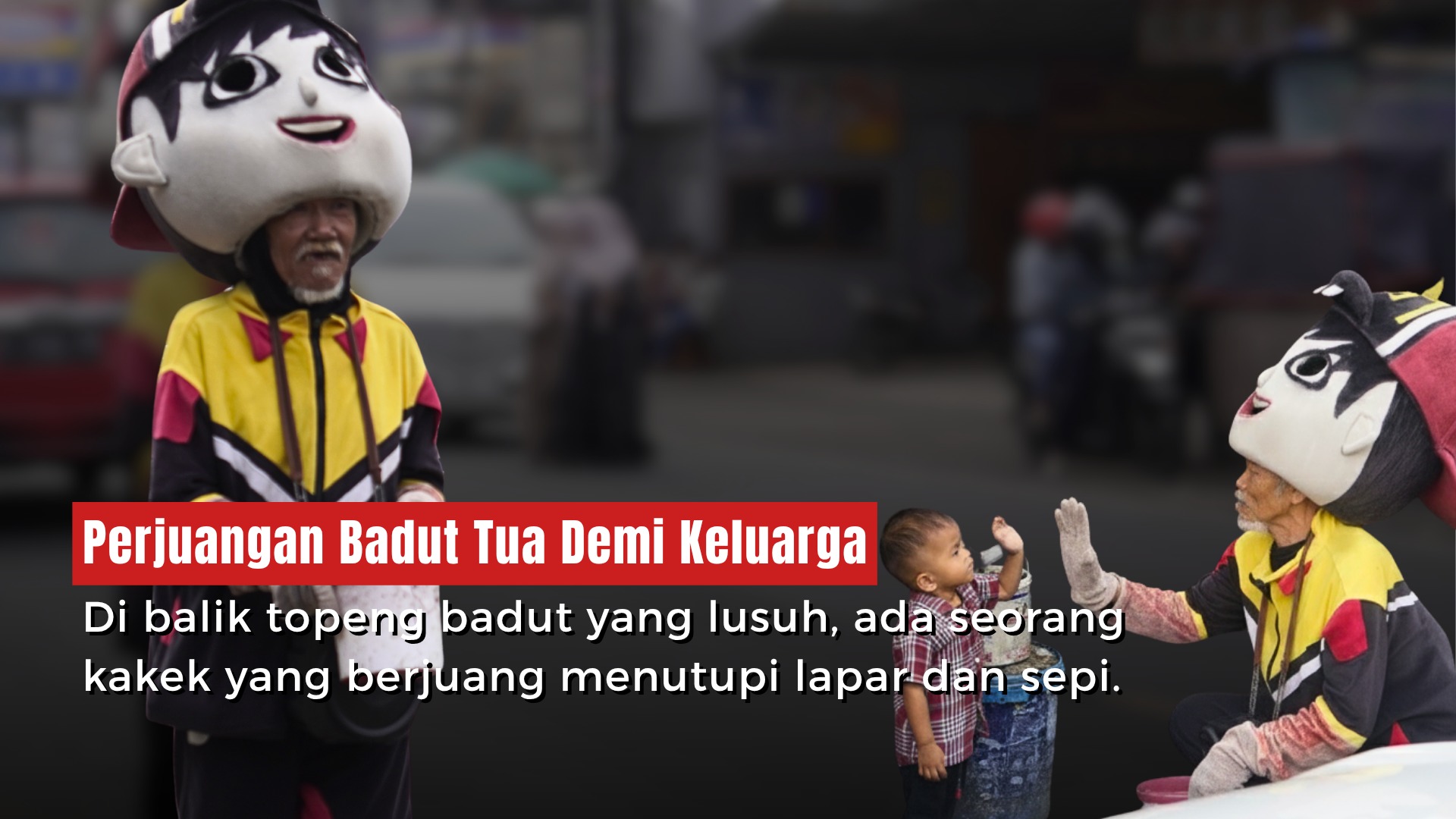 Perjuangan Badut Tua Demi Keluarga