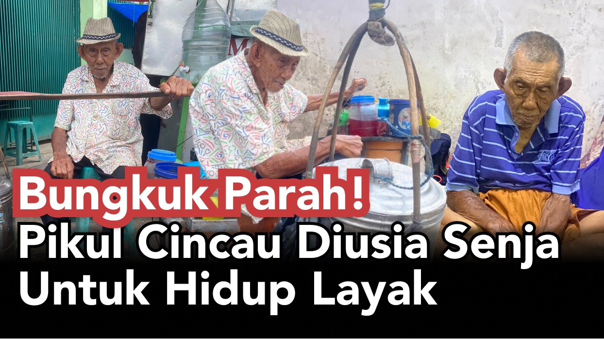 Bungkuk Parah Abah Pikul Cincau di Usia Senja - 19063