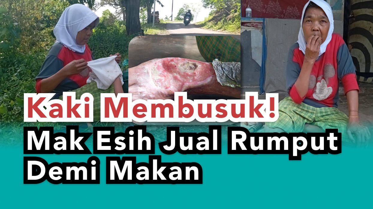 Kaki Membusuk Mak Esih Jual Rumput demi bisa Makan - 20081