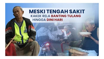 Meski Sakit Abah Tukang Parkir Bekerja Hingga Dini Hari