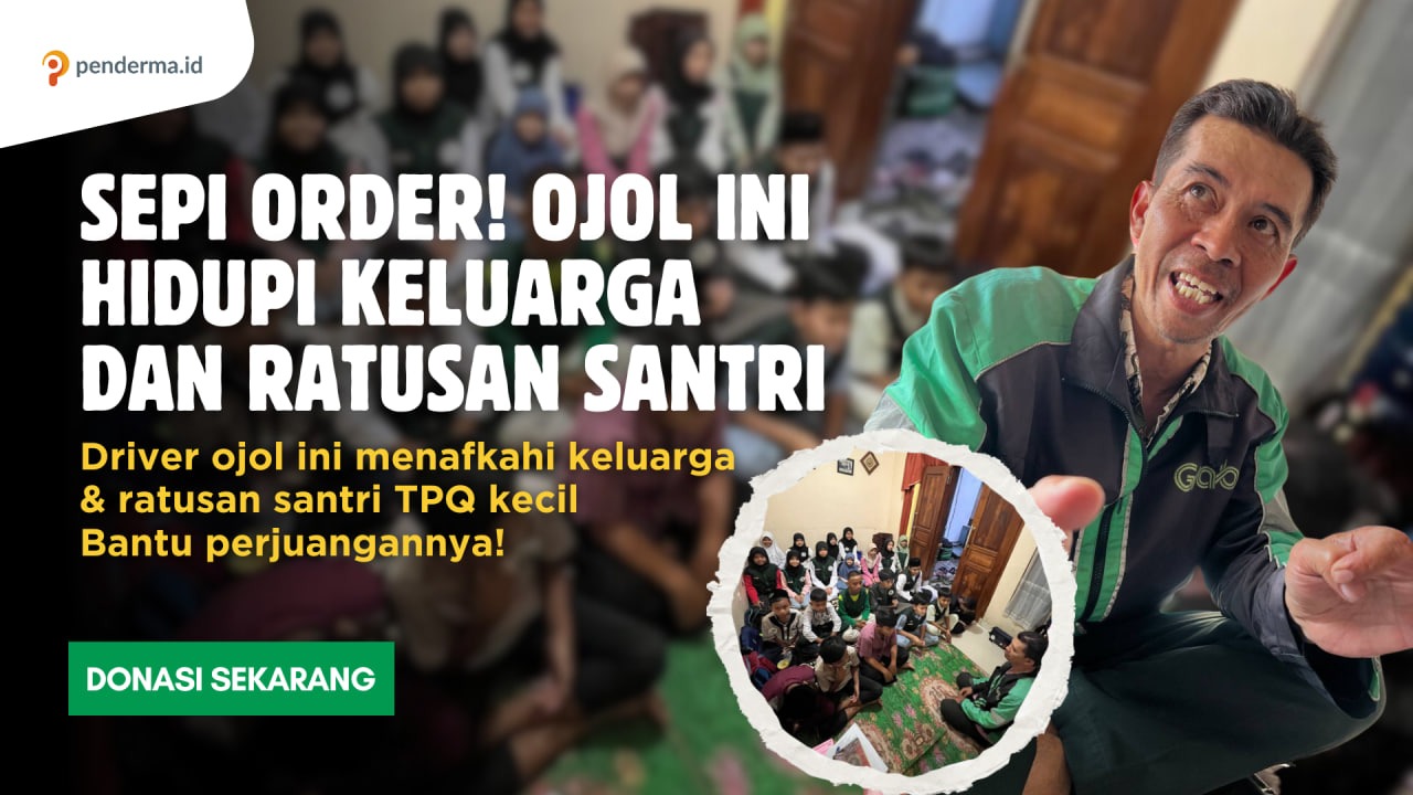 Sepi Order! Ojol Ini Hidupi Keluarga dan Ratusan Santri - 20966
