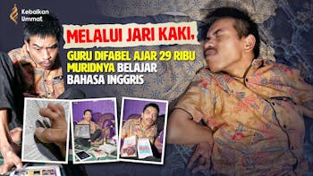 MELALUI JARI KAKI, GURU DIFABEL AJAR 29 RIBU MURIDNYA BELAJAR BAHASA INGGRIS