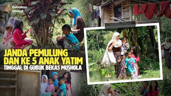 JANDA PEMULUNG DAN KE 5 ANAK YATIM TINGGAL DI GUBUK BEKAS MUSHOLA